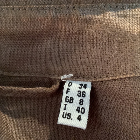 Unmarked Italian Linen Cropped Military Style Jacket - size 0 - Picture 10 of 10